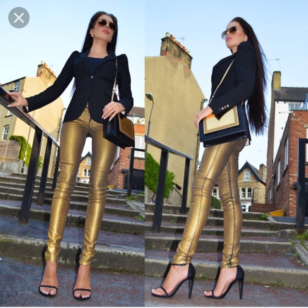 Metallic Gold Juicy Couture Pants